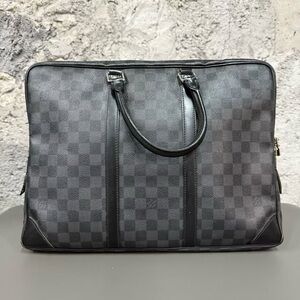 Authentic Louis Vuitton Black Checkered Men's Briefcase